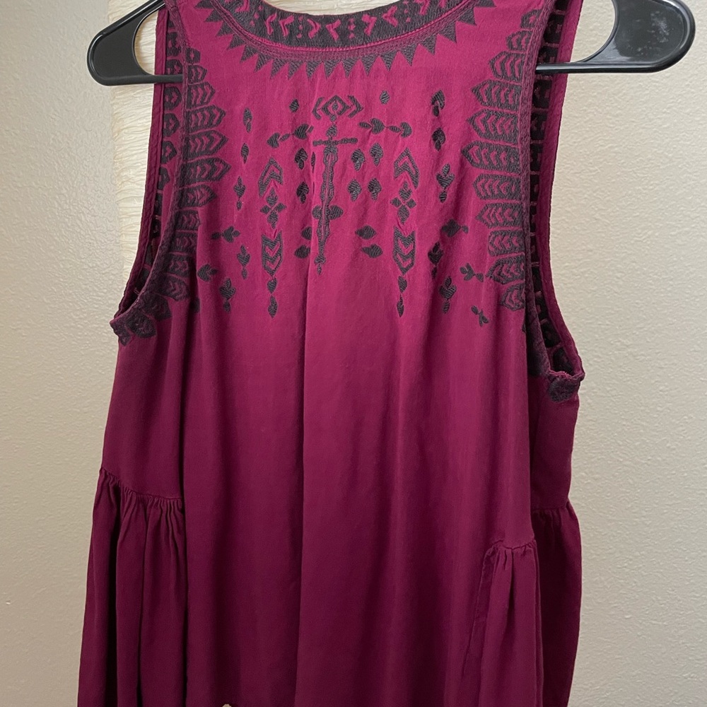 Forever 21 Peplum Style Tank with Geometric Details